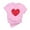 Pink, variant on Tbopshirt Womens Tops,Valentine's Day T-Shirts for Women Graphic,Plus Size Tops,Women Valentines Day Heart Printed Short Sleeve T-Shirt Novelty Graphic Tops Casual Round Neck S-XXXL