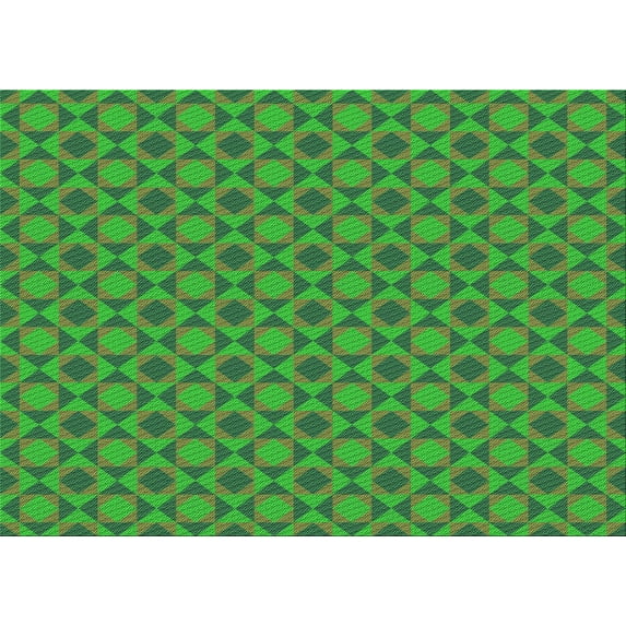 Ahgly Company Indoor Rectangle Patterned Lime Green Area Rugs, 6' x 9'