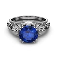 thumbnail image 2 of Art Deco Milgrain Sapphire Engagement Ring, 2 of 4