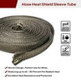 thumbnail image 2 of Automotive Heat Sleeve Roll - Woven Design Vehicle Hose Wire Loom Brake Cable/Fuel Line/Spark Plug Protector Cover, 2 of 8