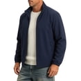 thumbnail image 6 of hoksml Men's Lightweight Zip Up Windbreaker Jacket, Elastic Cuff Regular Fit Stand Collar Outerwear for Business Golf Daily Travel Casual Wear, 6 of 7