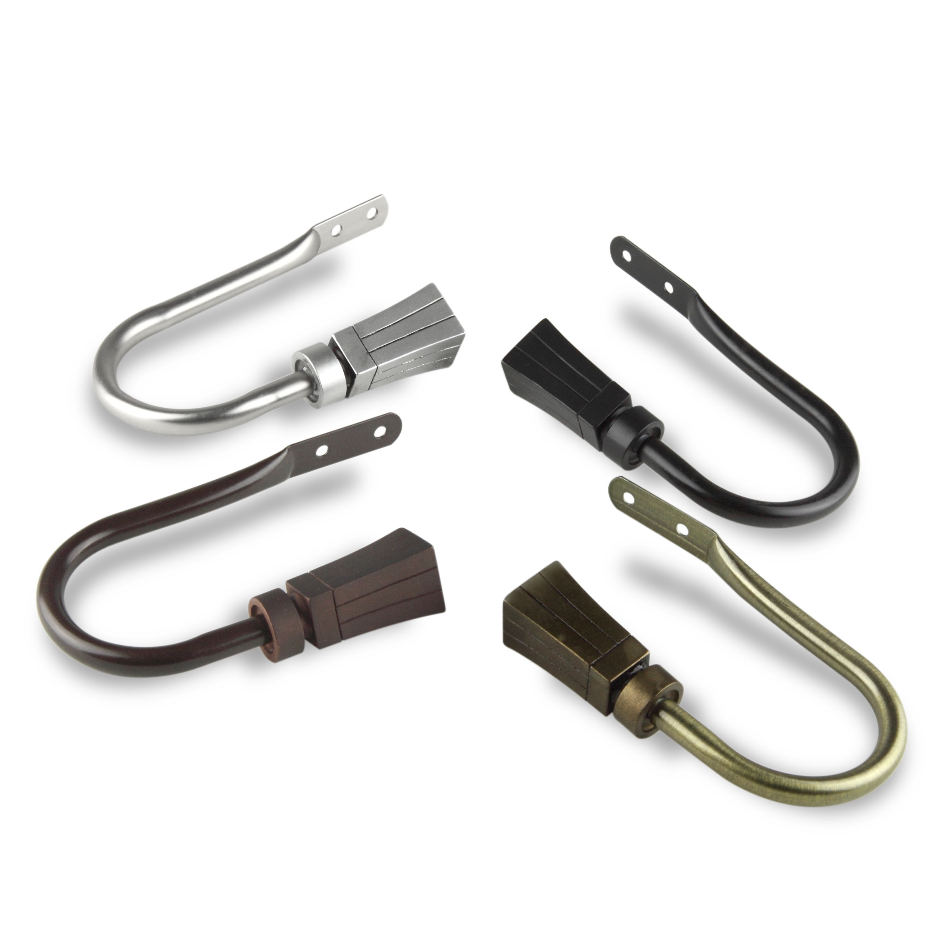 Central Design Products Steel Curtain Holdback, Black