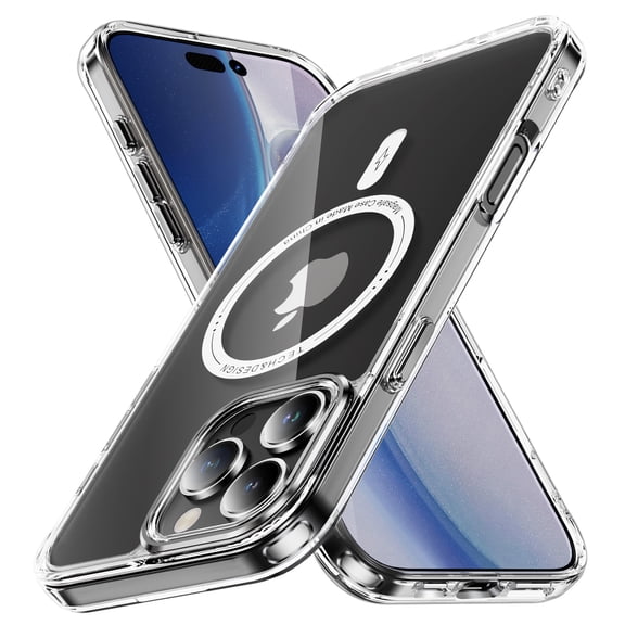 Dteck for iPhone 16 Pro Case, Compatible with MagSafe, Anti-Yellowing Military-Grade Protection Shockproof Slim Magnetic Phone Sleeve for iPhone 16 Pro,Clear