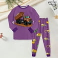 thumbnail image 2 of TOWED22 Toddler Pajamas Boys Pyjamas 2pcs Long Sleeves Pjs Sets for Kids Fall Winter Sleepwears 6-12 Months 12-24 Months 2t 3t 4t 5t 6t 7t 8t 9t Children,Purple,4-5 Y, 2 of 5
