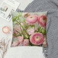 thumbnail image 2 of ONETECH  Shabby Chic Throw Pillow Covers, Floral Decorative Cushion Flower Pillow Cases Pink Rose Pillow Cases for for Summer Spring Wedding, 2 of 5