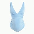 thumbnail image 5 of TOWED22 Ruffle Maternity Bathing Suits for Women Ribbed Tie Knot Maternity Swimsuit Cutout Ruched Pregnancy Swimwear(Z04-Blue,XL), 5 of 9