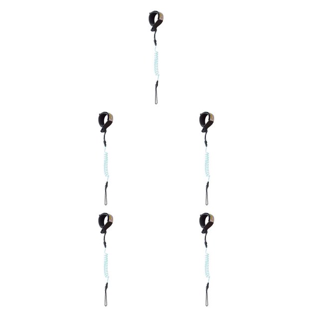 Wosthever Correa de tobillo para surf, tabla de paddle, tabla de surf, pie, pierna, cuerda de piel sintética, cordón elástico para kayak, azul Type2 NO2