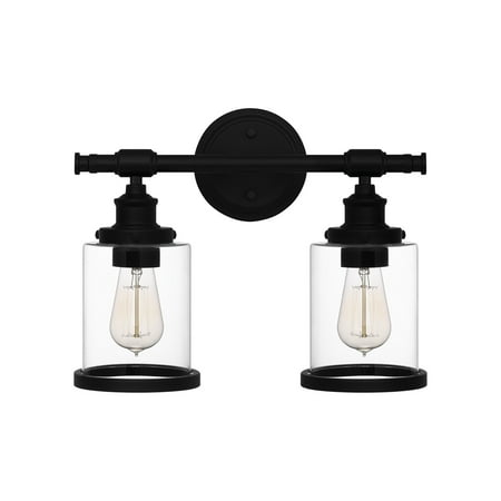 

Ashley Harbour Adelyn 2-Light Matte Black Bath Light