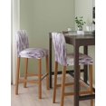 thumbnail image 2 of Purple Vintage Bar Stool Covers Set of 2, Striped Painting Retro Abstract Art Stretch Washable Bar Chair Covers with Backs, Removable Pub Counter Height Chair Cover for Kitchen Dining Room Cafe, 2 of 7