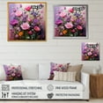 thumbnail image 4 of Designart "Elegant Flower Bouquet in Pink and Purple" Floral Framed Wall Art Decor - Traditional Pink Flowers Entryway Framed Wall Art, 4 of 6