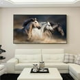 thumbnail image 4 of Pulgadas Tres Caballos Corriendo Pintura Al Óleo Decoración Del Hogar Lienzo Mural Lienzo Pintura Arte De La Pared Imagen Para La Sala De Estar Decoración Del Hogar 40 * 80 Cm / 5.72 * 31.44 Cateissary HA018162-00, 4 of 7