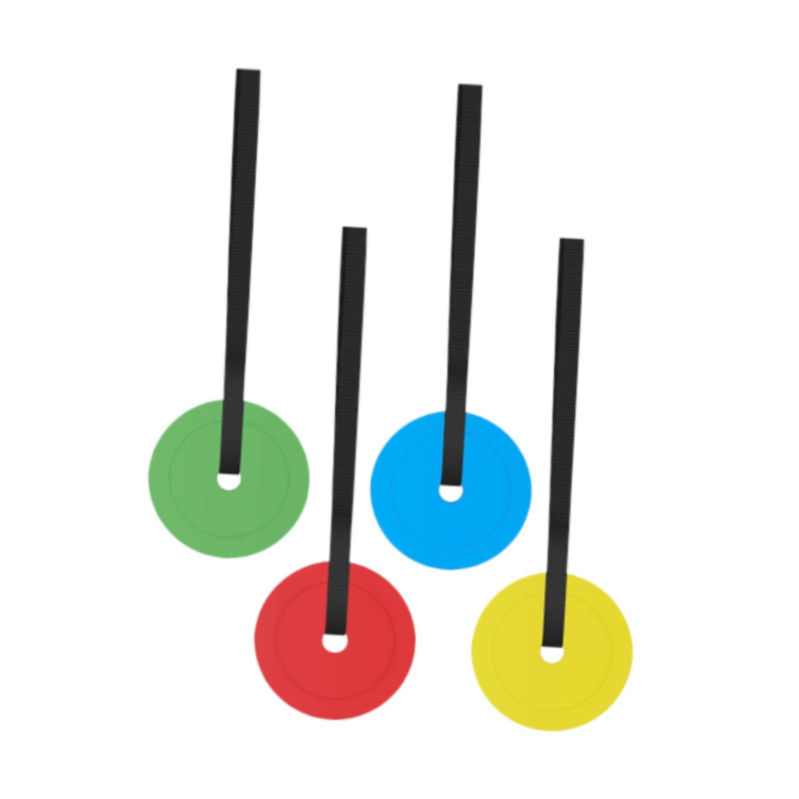Lot De 4 Cibles De Foot 15 Cm – Caoutchouc Résistant, Sangles Réglables, Pour Précision Et Agilité