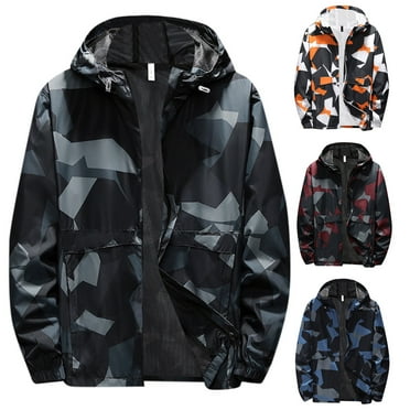 TJUJUSO Men's Water-Proof Ski Jacket Snowboarding Windbreaker Warm Winter Hooded Mountain Snow Coat Men's Printed Hooded Windproof Outdoor Thin Jacket Coat Top Blouse in Autumn Winter