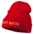 thumbnail image 2 of First Mate Embroidered Long Beanie - Red OSFM, 2 of 5