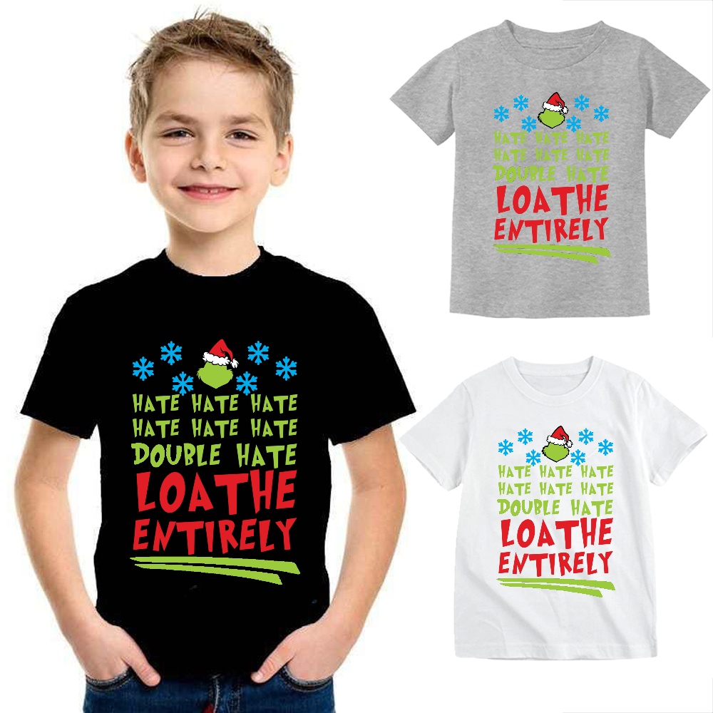 Christmas Children's Shirts Retro Cartoon Tshirts Christma Gift for
