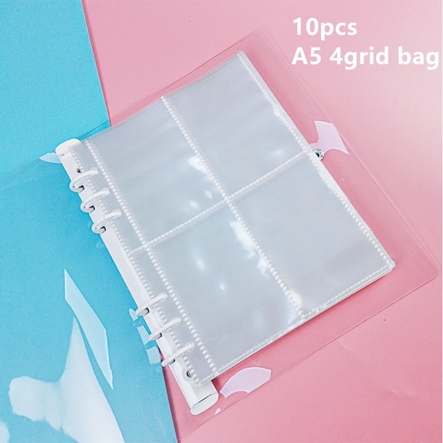 Macaron Color A5 A6 6 Ring Binder PU Clip-on Notebook Leather Loose Leaf Notebook Cover Notebooks Journal Kawaii Stationery