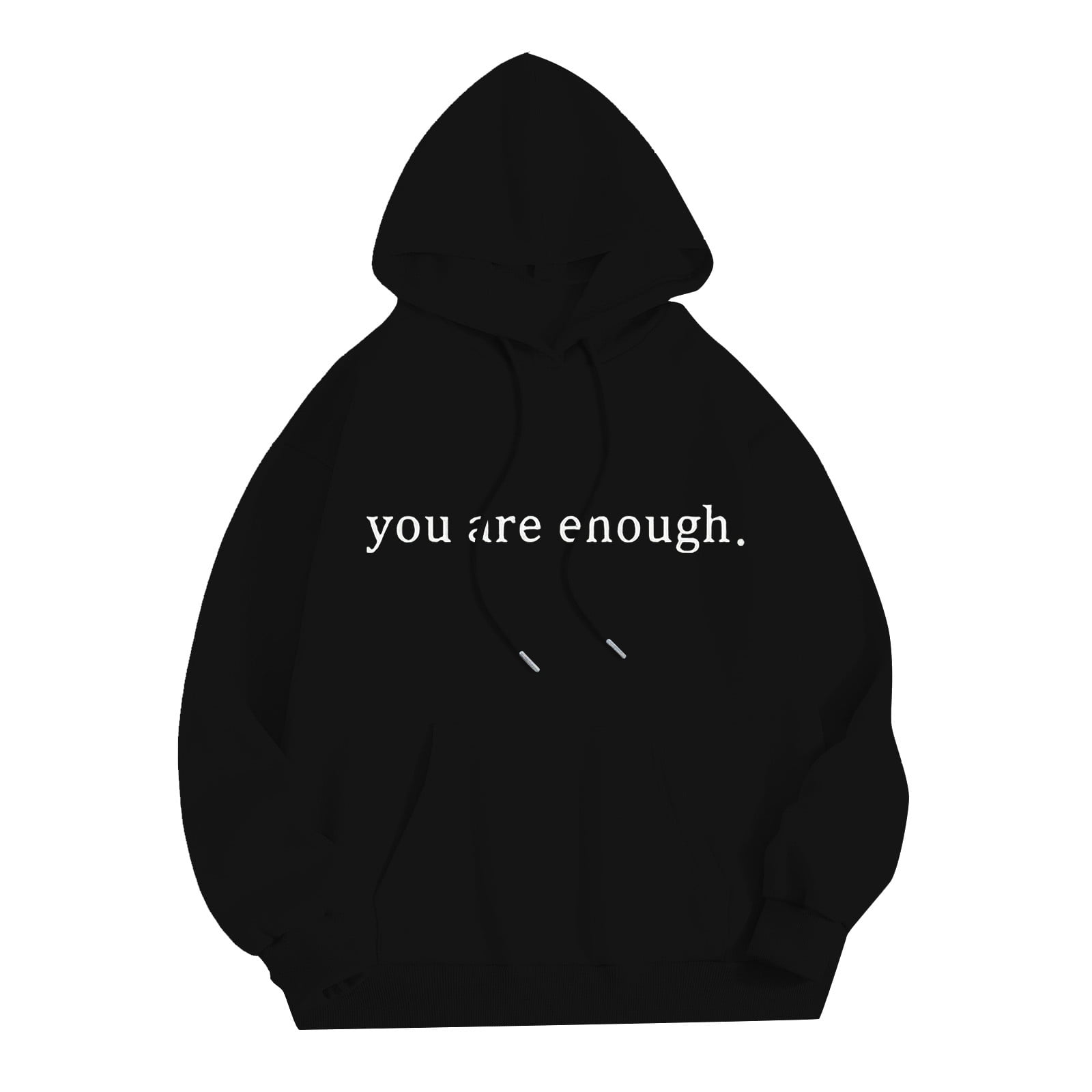 CONFREE Mens Hoodies Letter Prints Hoodies For Men Graphic Long Sleeve Casual Pullover Hooded Sweatshirts With Pockets