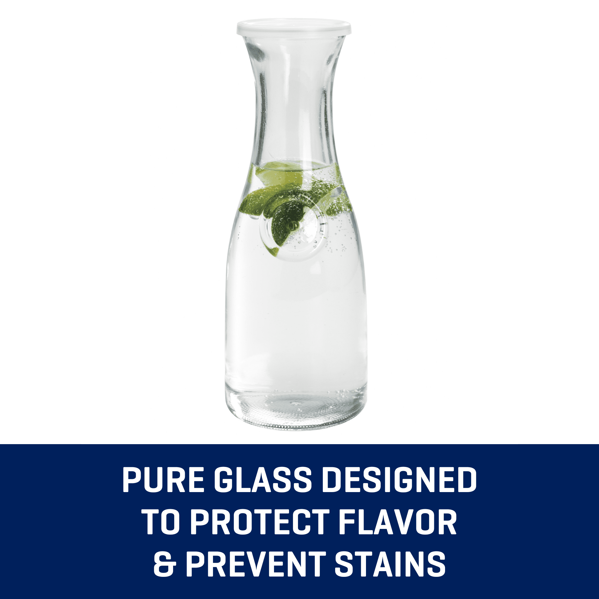 Anchor Hocking Glass Carafe with Lid, 1 Liter