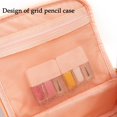 thumbnail image 4 of Maquillaje De Cuero Artificial De Gran Capacidad, Bolsa De Cosméticos De Viaje Portátil, Bolsa De Almacenamiento Multifunción, Organizador Con Cremallera, Neceser seitruly HA046236-04, 4 of 6