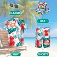 thumbnail image 2 of Alaiyaky Hawaiian Shirts for Men, Mens T Shirt and Short Bucket Hat Sunglasses Set Short Sleeve Tropical Summer Beach Vacation Fancy Costume Adult Outfit, 2 of 7