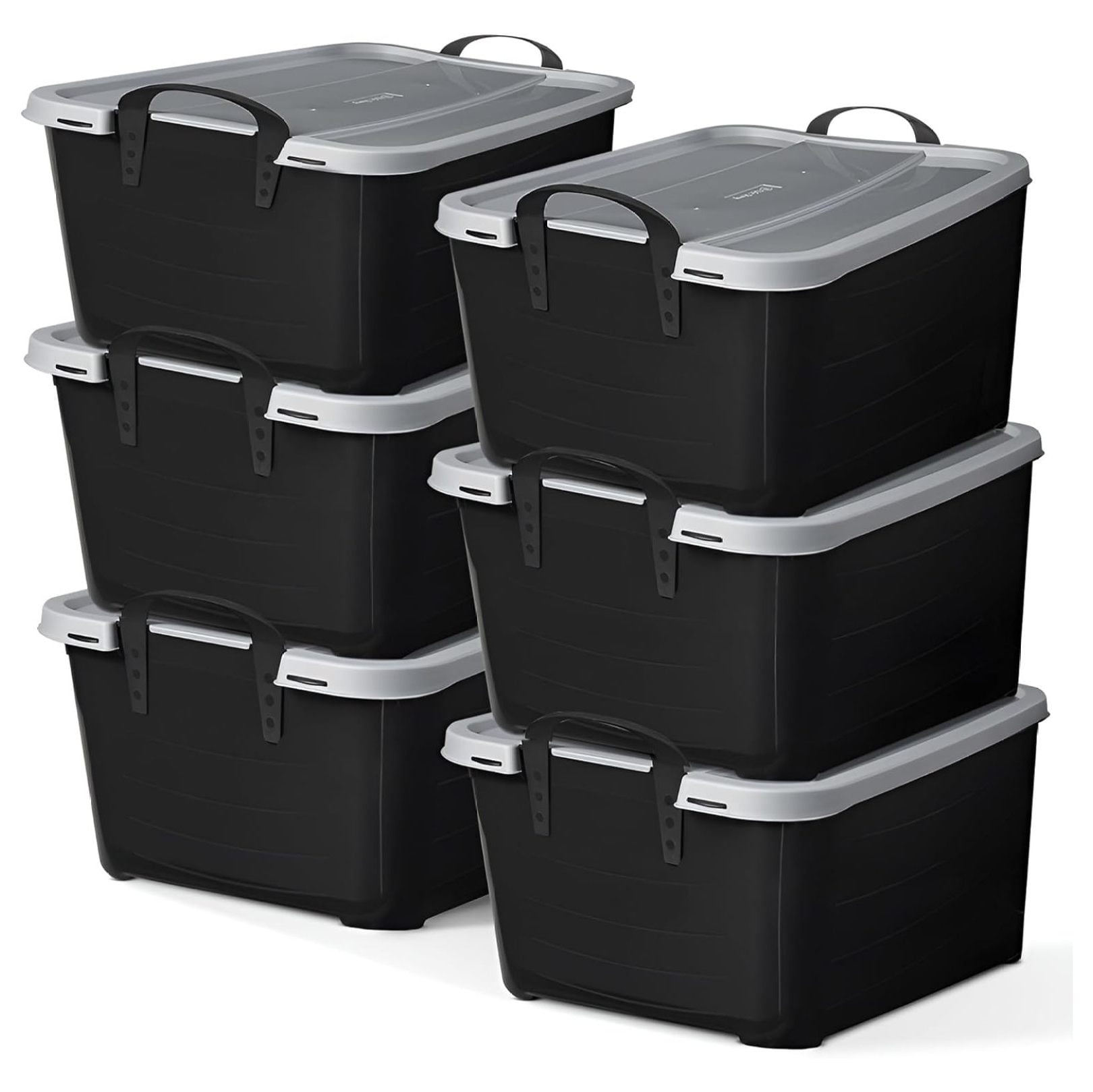 23 Gallons Industrial Tote Stackable Storage Bin with Latching Lid