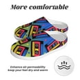 thumbnail image 6 of KLL Vintage Audio Cassettes Pattern Adult Unisex Cozy Slippers,Fuzzy Slip-on Slippers TPR Sole Slippers Comfort Plush Home Footwear for Indoor & Outdoor-46/47, 6 of 7