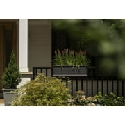 Veradek Brixton Railing Window Box 36 Plastic Planter 2-Pack Black
