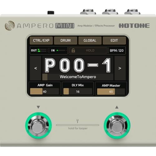 Open Box HOTONE AMPERO MINI MP50VN - GUITAR MULTI EFFECTS PROCESSOR TOUCH SCREEN - CREAM