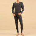 thumbnail image 2 of Thermal Underwear Men Base Layer Set Mens Velvet Thermal Underwear Set Base Layer Men Black L, 2 of 4