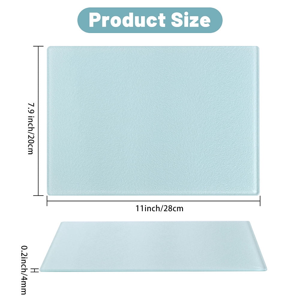 4Pcs Sublimation Glass Cutting Boards Rectangle Tempered Glass Cutting Blanks Heat Press Printing Kitchen Vegetable