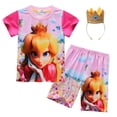 thumbnail image 1 of Disfraz De Melocotón De Super Mario Princess Para Niños , Pantalones De Camisa De Moda , 2 Piezas De Dibujos Animados De Manga Corta , Ropa De Dormir , Conjunto De Halloween, 1 of 4