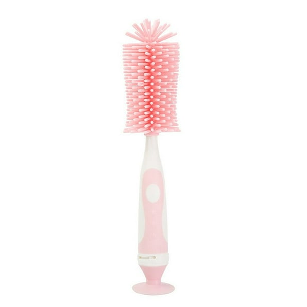 Cepillo de silicona para biberón de bebé, suministros de limpieza reutilizables para el hogar, lavado de vidrio, bolsillo de viaje, rotación, amarillo, 1, 2
