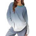 thumbnail image 6 of kytmyeq Women's Sweatshirts Prints Trendy Crewneck Long Sleeve Shirts Color Block Pullover Tops Comfy, 6 of 6