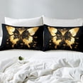 thumbnail image 4 of Butterfly Bed Sheets Twin Size Golden Butterfly Print Sheets Rustic Farmhouse Sheet Set Golden Marble Decor Fitted Sheet Aninal Butterfly Flat Sheet, 4 of 6