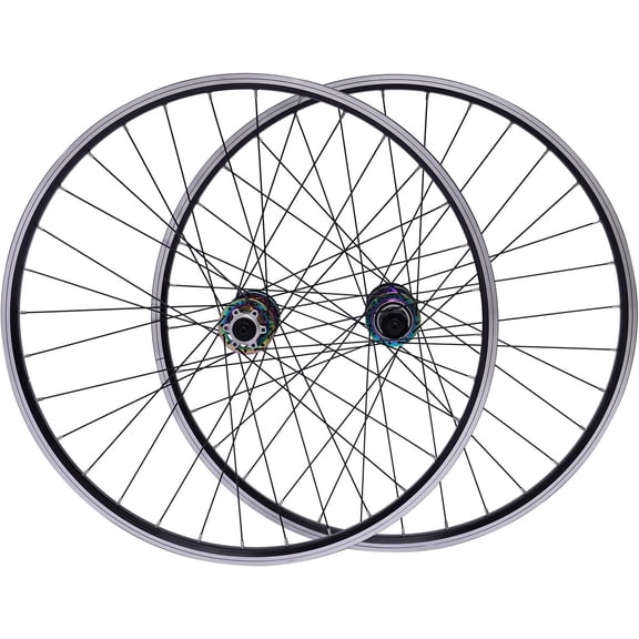 Miumaeov Mountain Bike Wheelset 27.5Inch,Aluminum Alloy Rim Disc Brake MTB Wheelset,Quick Release Front Rear Bike Wheels, Fit Cassette Bicycle Wheelset