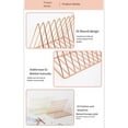 thumbnail image 2 of Magazine Rack Desk Organizer, TRIANU Metal File Holder for Desk Modern Office Organizer, Triangle Book Holder, Desk Folder Organizer, Desktop File Sorter, Gold, 2 of 7