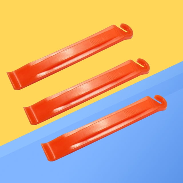 ELAYARD 3Pcs Orange Tire Pry Bar Comfortable Grip Bike Lever for Quick Tire Removal