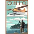 thumbnail image 3 of Ohio, Float Plane and Fisherman (100% Cotton Tea Towel, Decorative Hand Towel, Kitchen and Home), 3 of 3