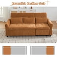 thumbnail image 5 of Harper & Bright Designs 3 Seater Sectional Sofa with Pull Out Bed, Convertible Sofa Sleeper with Reversible Recliner for Small Space Apartment, Orange, 5 of 16
