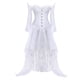 thumbnail image 2 of Traje de baile de palacio para damas, corsé dividido, hombro plano, manga larga, prenda de cuerpo de encaje, 2 of 5