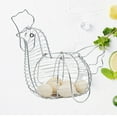 thumbnail image 3 of Toyvian Creative Hen Storage Basket Iron Wire Egg Basket Silver 1Pack, 3 of 8