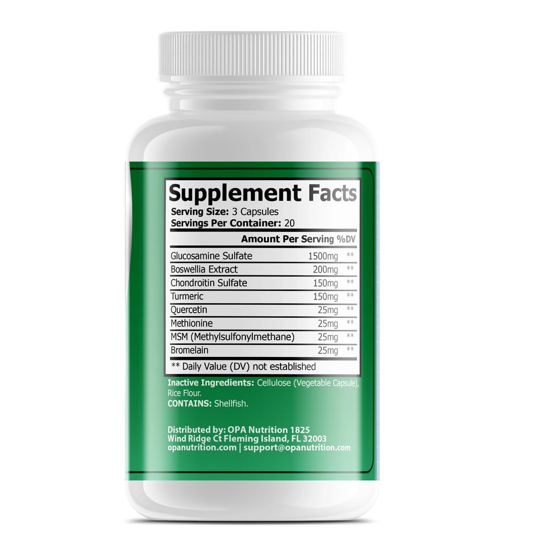 OPA Joint Flex Capsules with Glucosamine, Chondroitin & MSM – 60ct