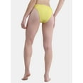 thumbnail image 3 of No Boundaries Women's Smocked High Leg Bikini Bottoms, Sizes XXS - XXL, 3 of 5