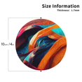 thumbnail image 2 of Disketp Abstract Fabric Color Waves Funny Coasters,4 Pcs Leather Coasters with Holder, Perfect Housewarming Hostess Gifts,Protect Furniture from Water Marks Scratch and Damage-Round Shape, 2 of 6