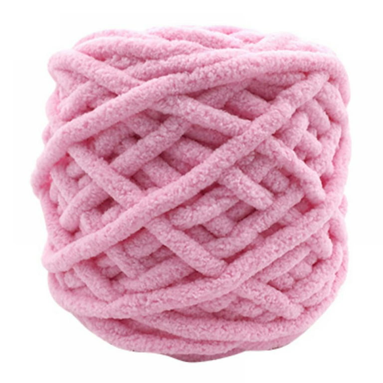 200g Yarn for Crocheting, Thick Yarn, Chunky Yarn with Easy-to-See Stitches  (Peach Pink)