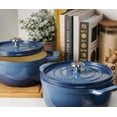 thumbnail image 3 of Trmontina 4-Quart and 6-Quart Enameled Cast Iron Round Dutch Ovens, 2-Pack (White), 3 of 14