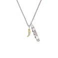 thumbnail image 2 of Delight Jewelry Goldtone Small Crystal Sabre Tooth Silvertone Best Friends Forever Bar Charm Necklace, 23", 2 of 4