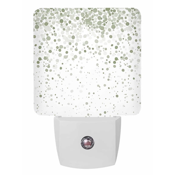 Night Lights Auto Sensor Sage Green Polka Dot Plug-in LED Nightlights Lamp Dusk to Dawn for Living Room, Bedroom, Bathroom, Hallway, Stairways Home Wall Decor, Abstract Art Night Light