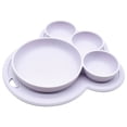 thumbnail image 1 of Inteprter de cena para niños, alimentación de silicona, frutas, dividido, cuenco, forma de pata, vajilla de alimentación, juguete para Mostrada Gris Inteprter HA003350-05, 1 of 1