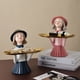 thumbnail image 5 of Almacenamiento De Estatua, Figurita De Resina Para Niña, Esculturas De Mesa, Soporte De Almacenamiento De Ornamento De Arte De Sala De Estar Para Llave, Joyería De Caramelo Eigraketly HA045137-02, 5 of 6